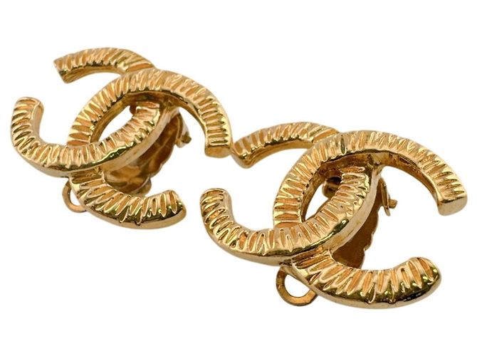 Pendientes de clip Coco Mark Oro CHANEL 93P Dorado