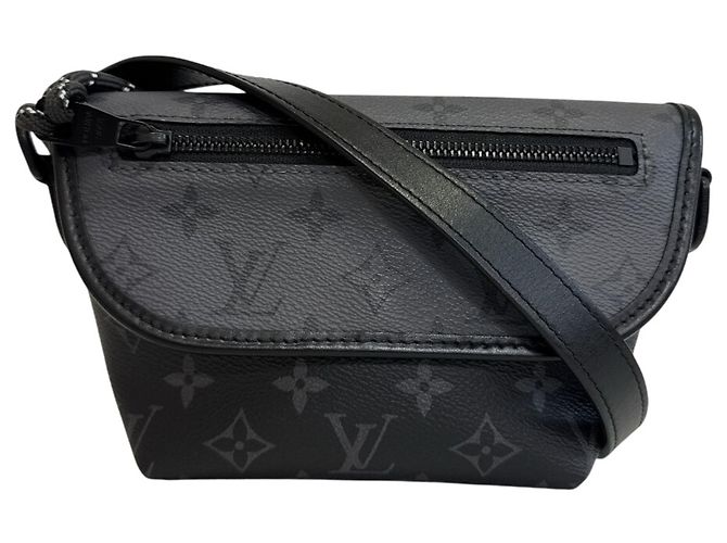 Borsa a tracolla Louis Vuitton Monogram Eclipse Nero Monogramma
