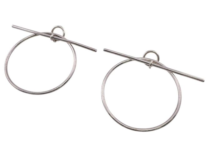 Hermès Brincos Loop MM Silver Stud HERMES Prata