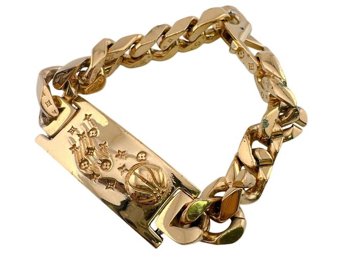 Louis Vuitton LVXNBA Gold Charm Bracelet Golden
