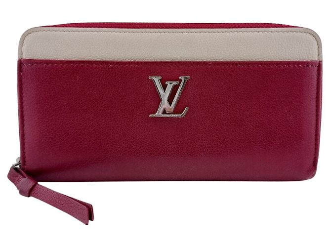Cartera larga Zippy Lockme Louis Vuitton Castaño Roja