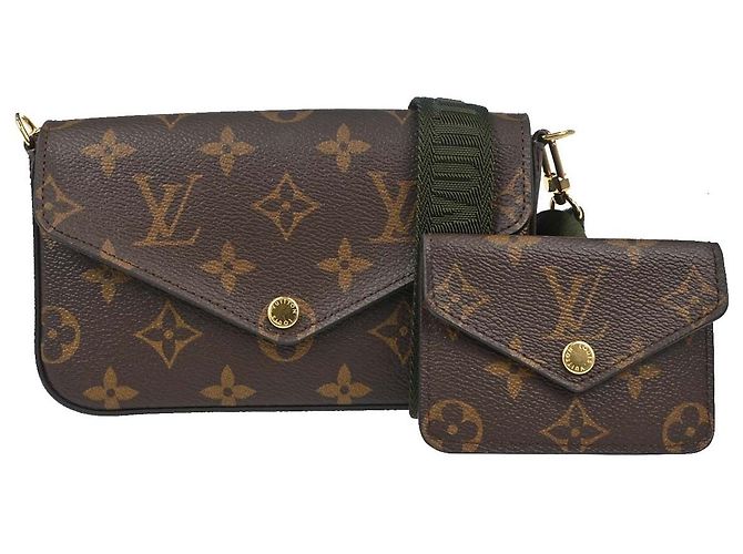 Louis Vuitton Felicie Strap & Go Monogram Canvas Large Marrom