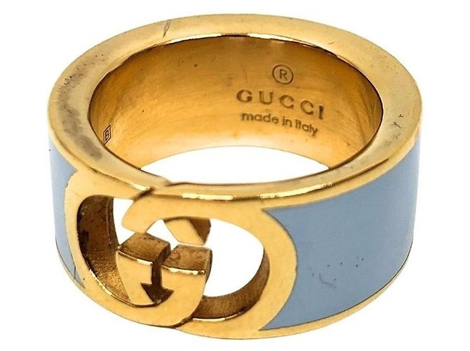 Anillo Interlocking G en esmalte Gucci