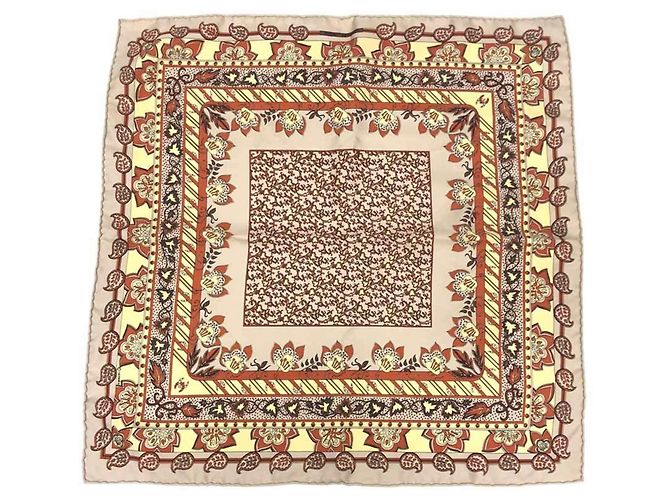 Hermès Sciarpa HERMES Carre 42 Beige