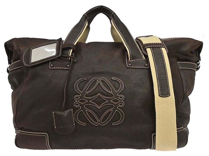 Bolsa Loewe Anagram em couro Marrom