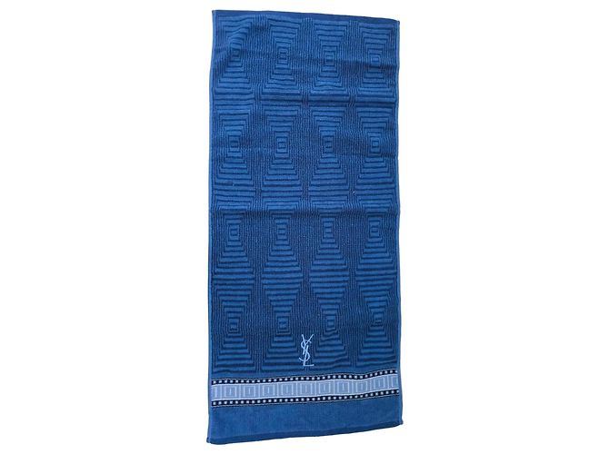 Serviette d'invité Yves Saint Laurent en coton bleu
