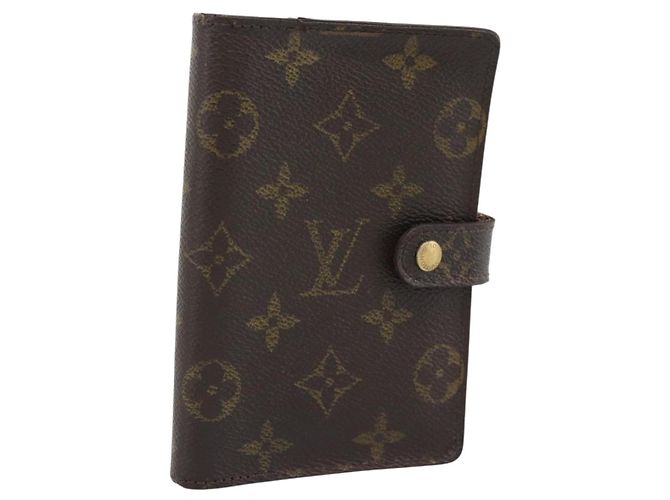 LOUIS VUITTON Monogram Agenda PM Day Planner Cover R20005 LV Auth BA14234