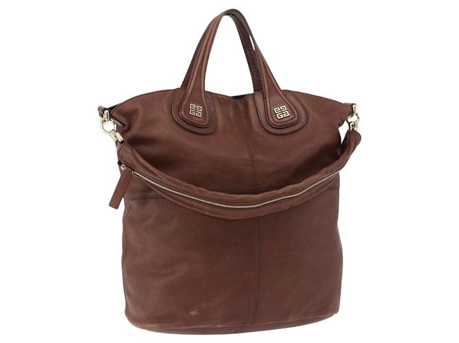 Sac à main GIVENCHY en cuir 2way Marron Or ka5437