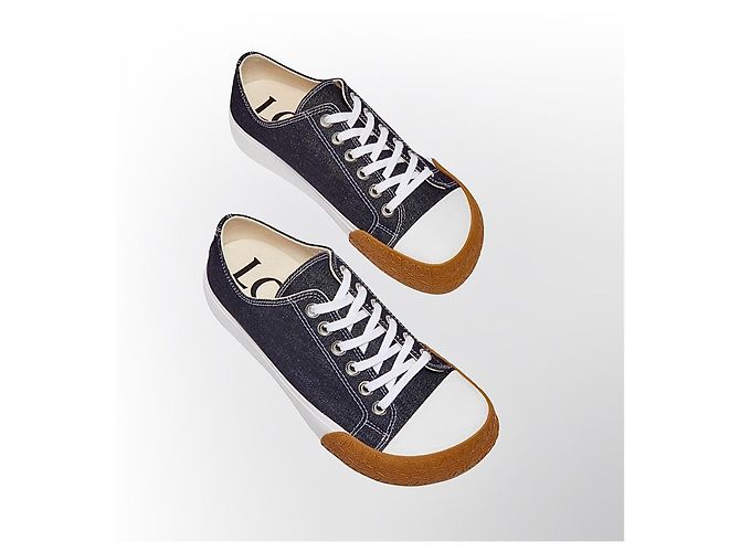 Sneakers Loewe denim blu navy Bianco