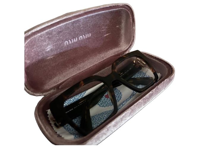 Miu Miu Tortoise Shell Optical Glasses Brown