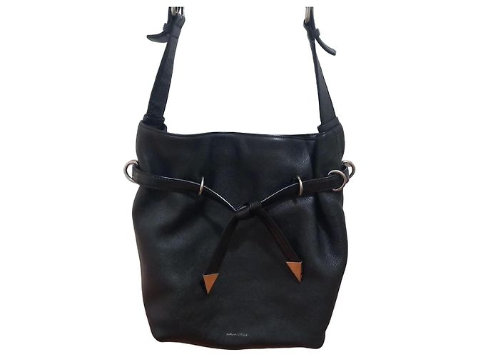 Borsa a spalla Karl Lagerfeld in pelle nera Nero