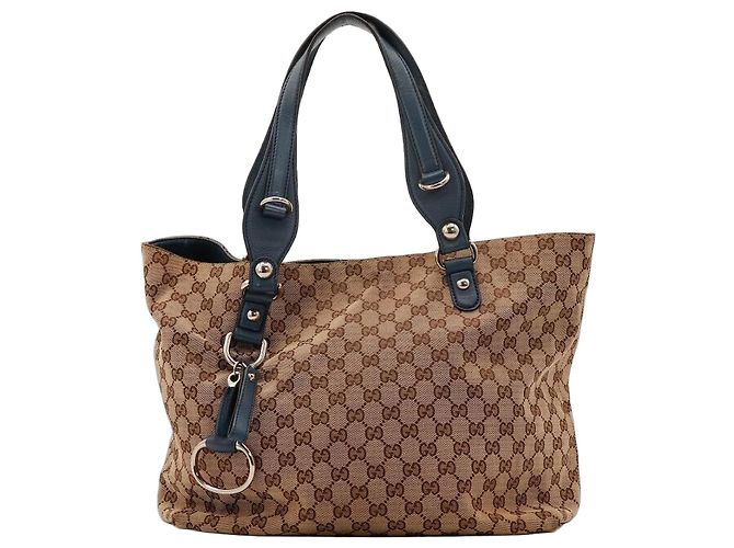 Bolsa Tote em Canvas Monogram Gucci Marrom