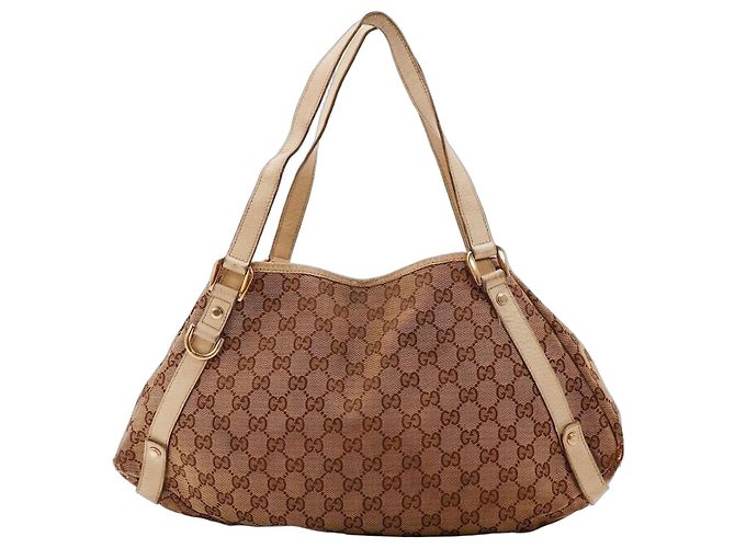 Bolsa de ombro em canvas Monogram Gucci Marrom Monograma