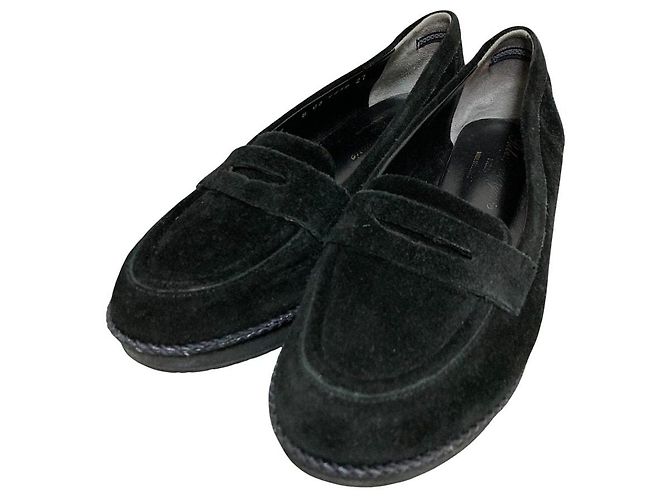 Autre Marque Mocassins à plateforme compensée en daim Robert Clergerie Noir
