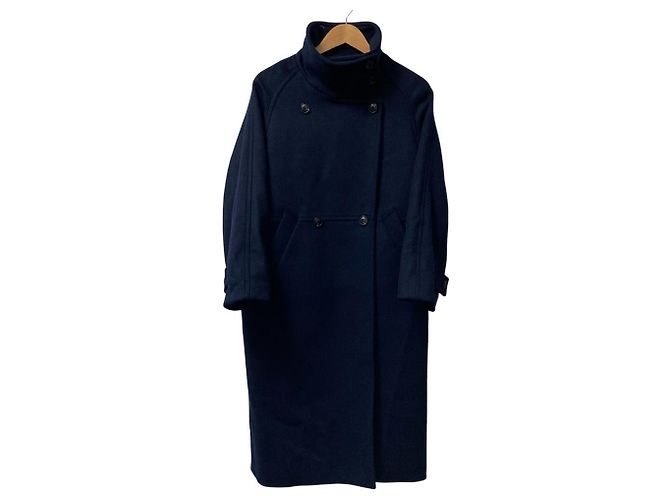 Autre Marque Simplicite W Beaver Wool Coat Blue