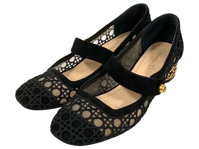 Escarpins Dior Cannage Brodés Noir