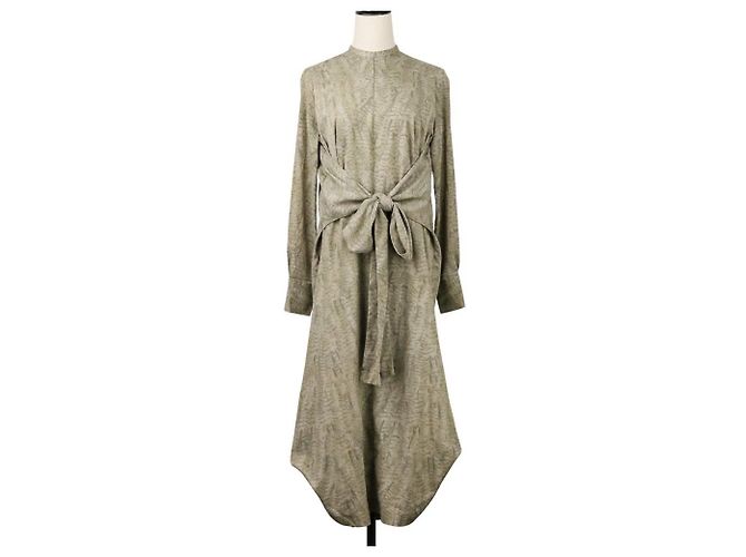 Autre Marque CLANE WAIST RIBBON PYTHON ONE PIECE Braun