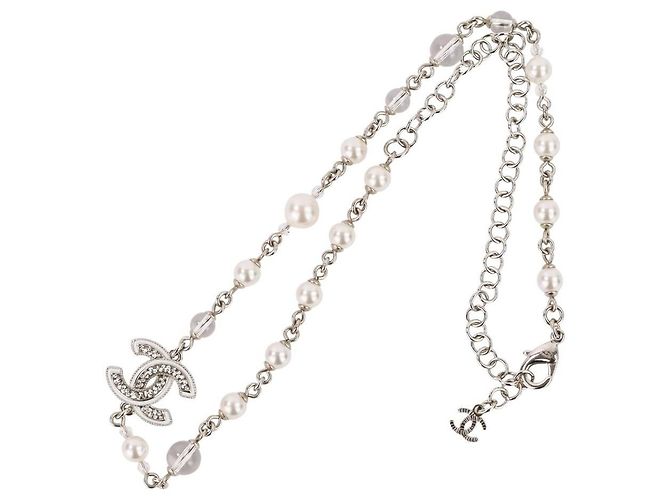 Collier Coco Mark en perles Chanel Argenté