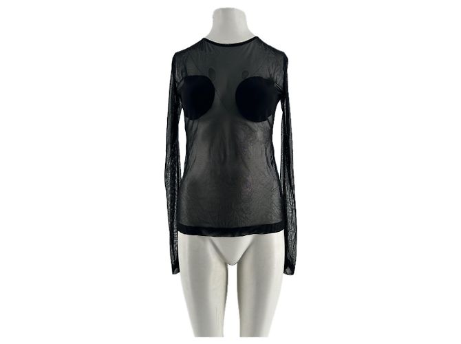 Top de tule preto Norma Kamali