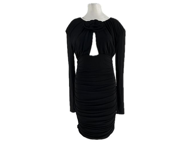 Schwarzes Magda Butrym H&M x Magda Butrym Viscose Kleid