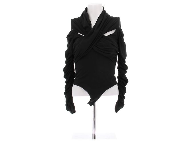 Body in cotone nero Khaite