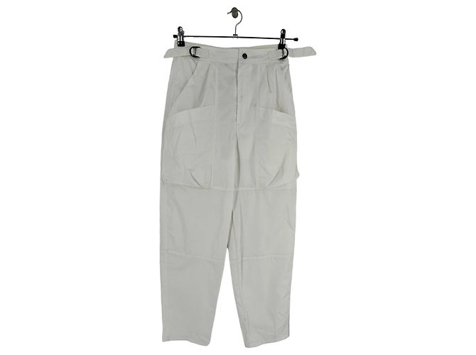 Pantalones Isabel Marant blancos de algodón