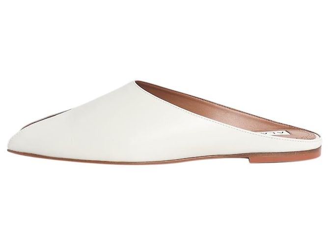 Alaïa White leather peep-toe mules - size EU 39 (UK 6)