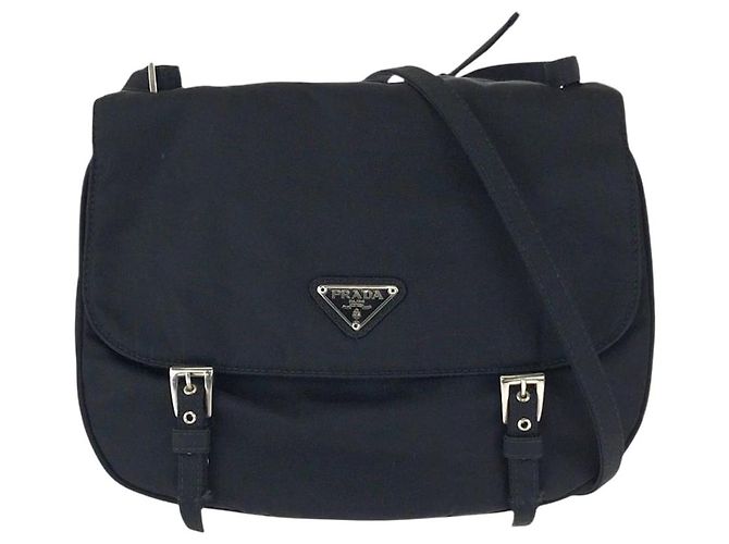 Prada Bolsa de ombro em nylon Tessuto preto