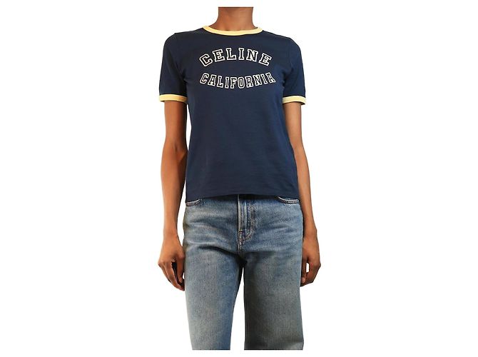 Céline Navy T-shirt - size S Navy blue