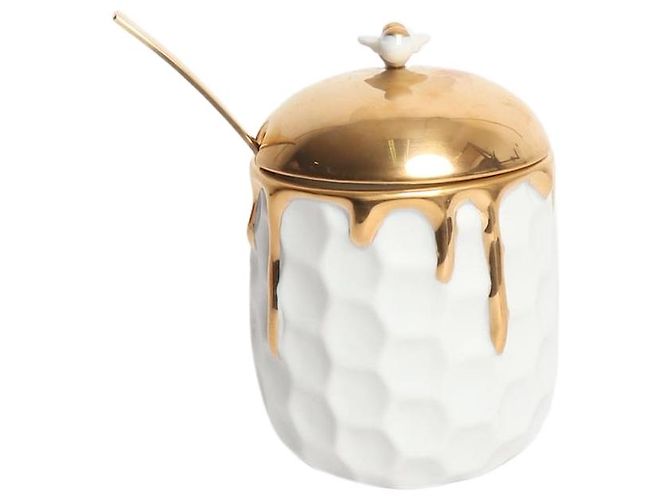 Autre Marque Vasetto per il miele bianco e oro