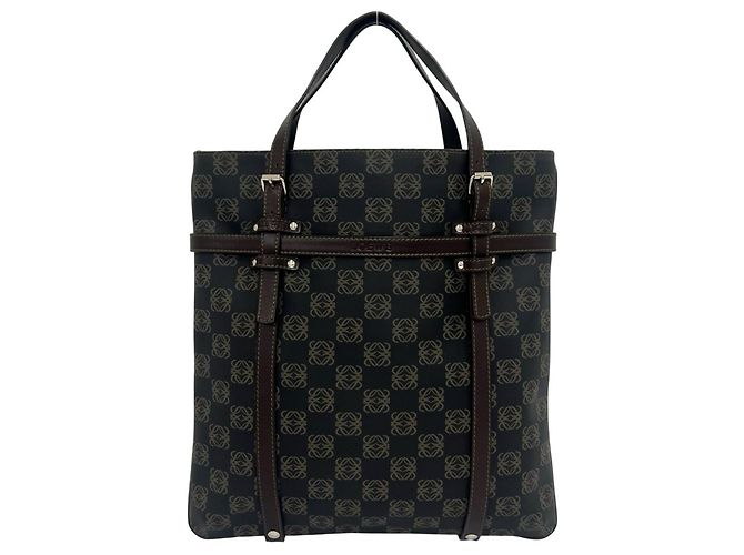 Borsa Tote Loewe Repeat Anagram Pattern Marrone 
