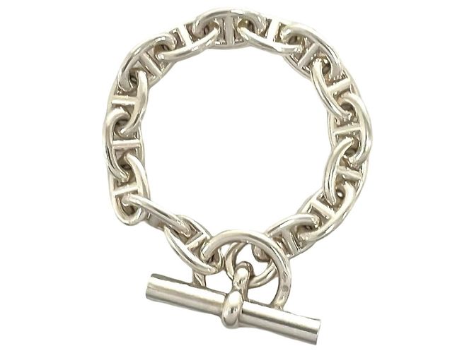 Hermès HERMES Chaine d'Ancre PM Pulsera Charm Plata