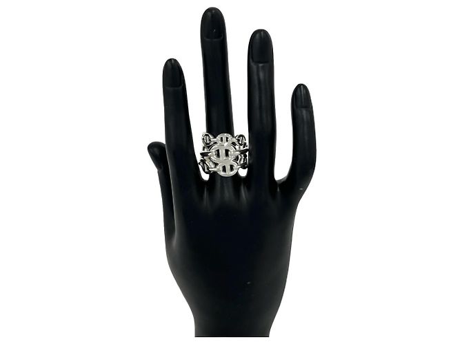 Hermès HERMES Chaine d'Ancre Enchainee GM Ring Argento