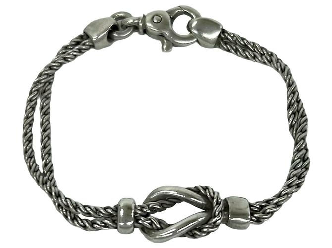 Tiffany & Co Bracciale Tiffany Vintage Double Rope Center Knot Argento