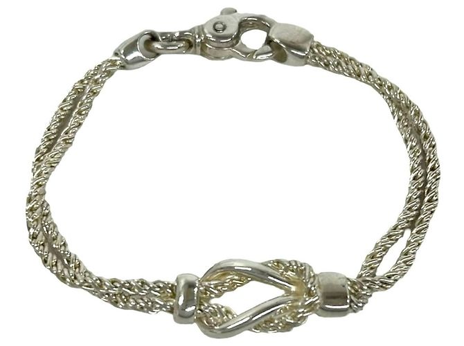 Tiffany & Co Bracciale Tiffany Vintage Double Rope Center Knot Argento