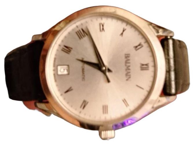 Relógio Balmain pulseira de couro preto Branco