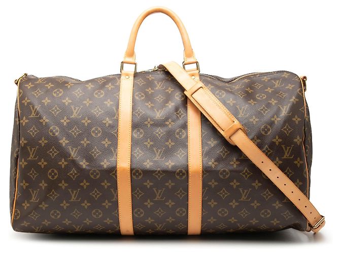 Louis Vuitton Marrom Monogram Keepall Bandouliere 55