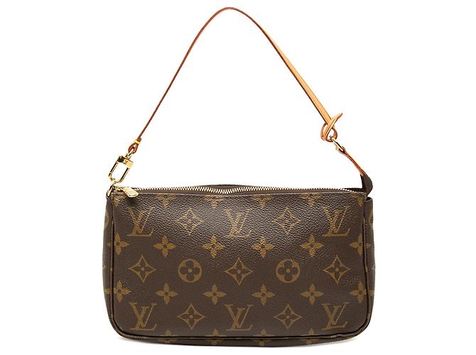 Louis Vuitton Marrón Monogram Pochette Accessoires Castaño