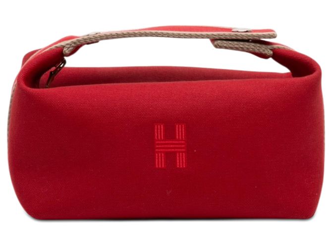 Hermès Red Small Toile Bride A Brac Case Dark red