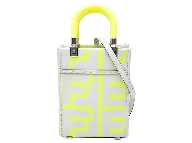 Fendi White Marc Jacobs Mini Leather Sunshine Shopper Tote