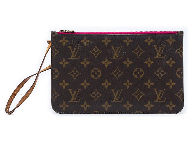 Pochette Louis Vuitton Brown Monogram Neverfull MM Marrone