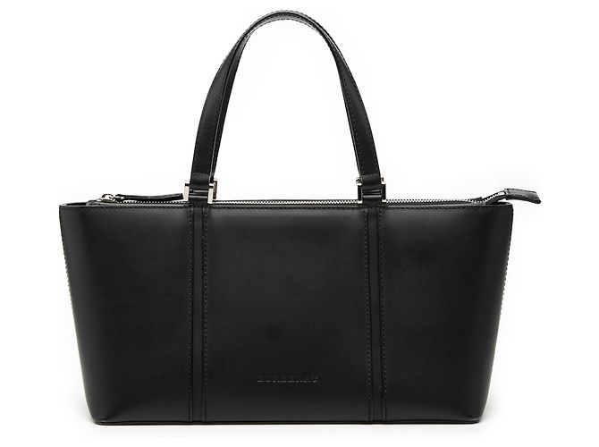 Borsa a mano in pelle nera Burberry Nero