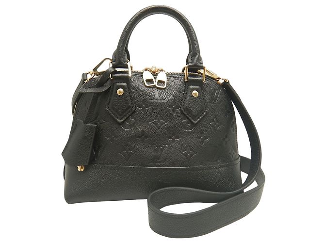 Louis Vuitton Black Monogram Empreinte Neo Alma BB Nero
