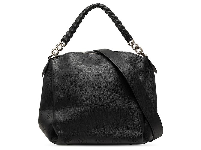 Louis Vuitton Black Monogram Mahina Babylone Chain BB Nero