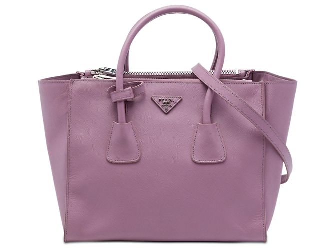 Bolsa Prada Purple Medium Saffiano Twin Pocket Roxo