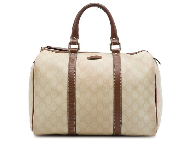 Bolsa Boston Joy GG Supreme marrom Médium da Gucci Bege