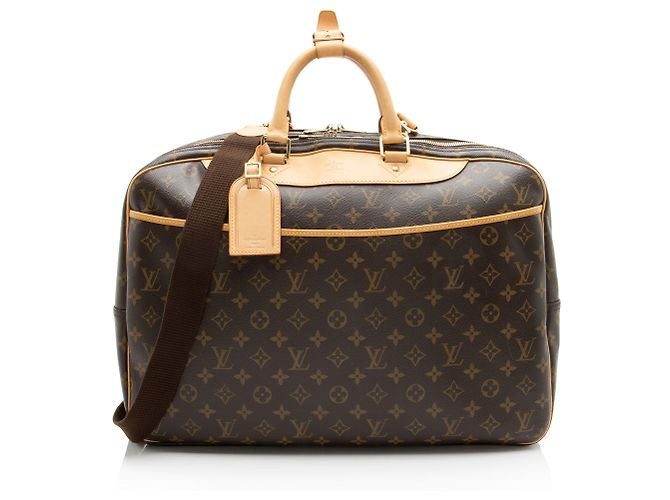 Louis Vuitton Monogram Canvas Alize 24 Heures Weekender Castaño