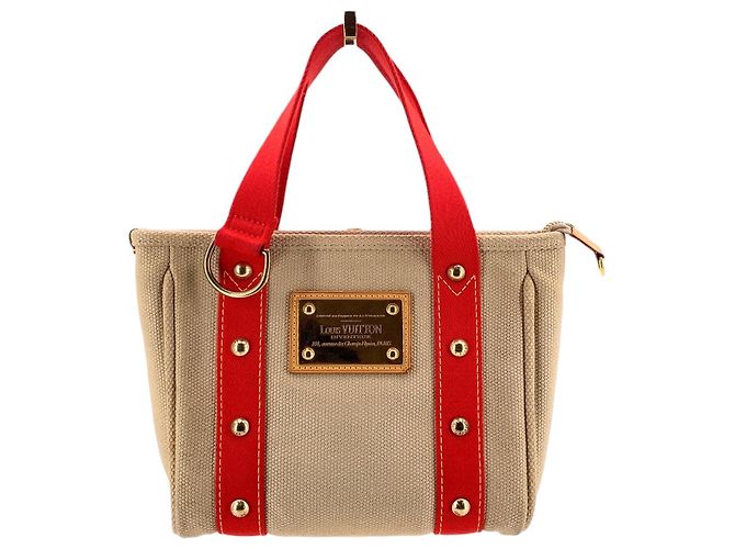 Borsa in tessuto Louis Vuitton Antigua Marrone Beige