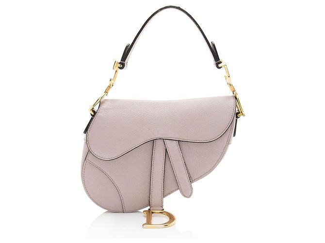 Mini borsa Saddle in pelle di vitello granulata Dior Rosa
