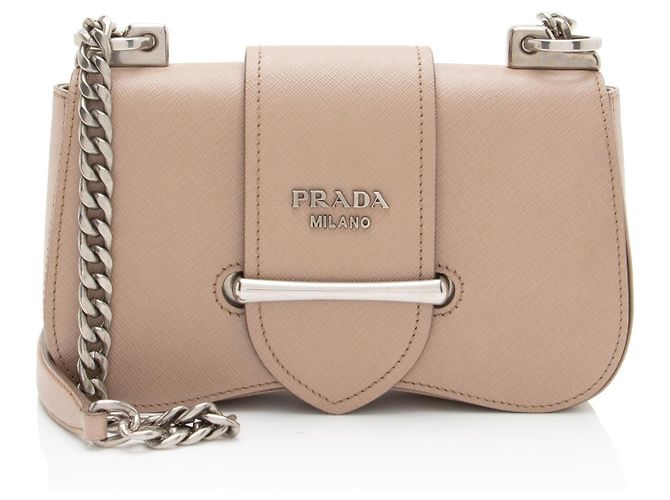 Bolso de hombro Prada Saffiano Lux Sidonie Rosa